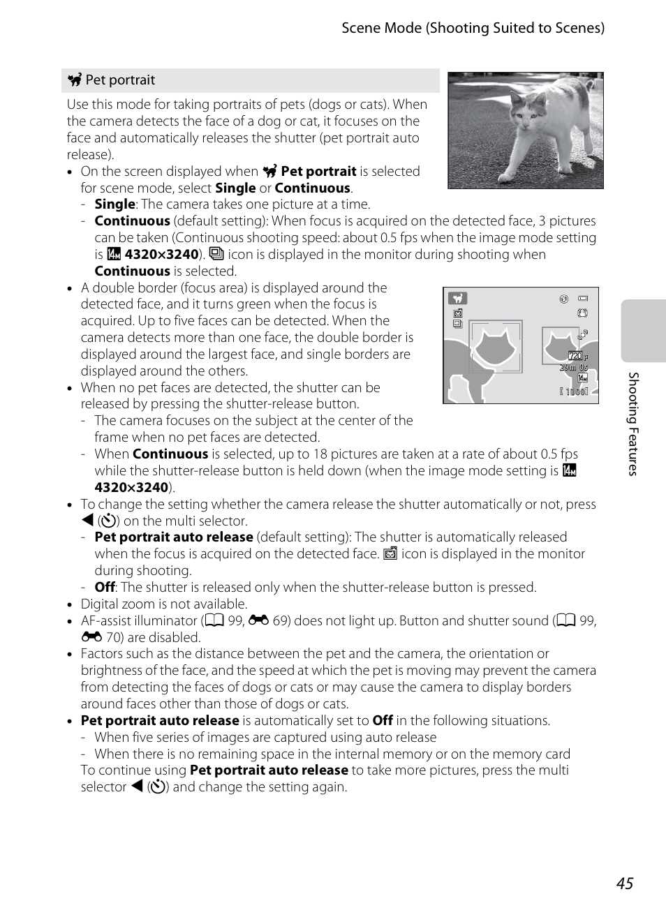 A 45), A 45 | Nikon S1200PJ User Manual | Page 63 / 228