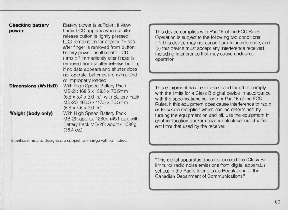 Depth-of-field preview button | Nikon F4 User Manual | Page 109 / 181