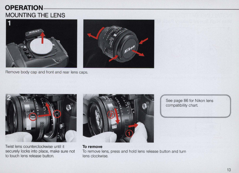 Nikon F4 User Manual | Page 13 / 181