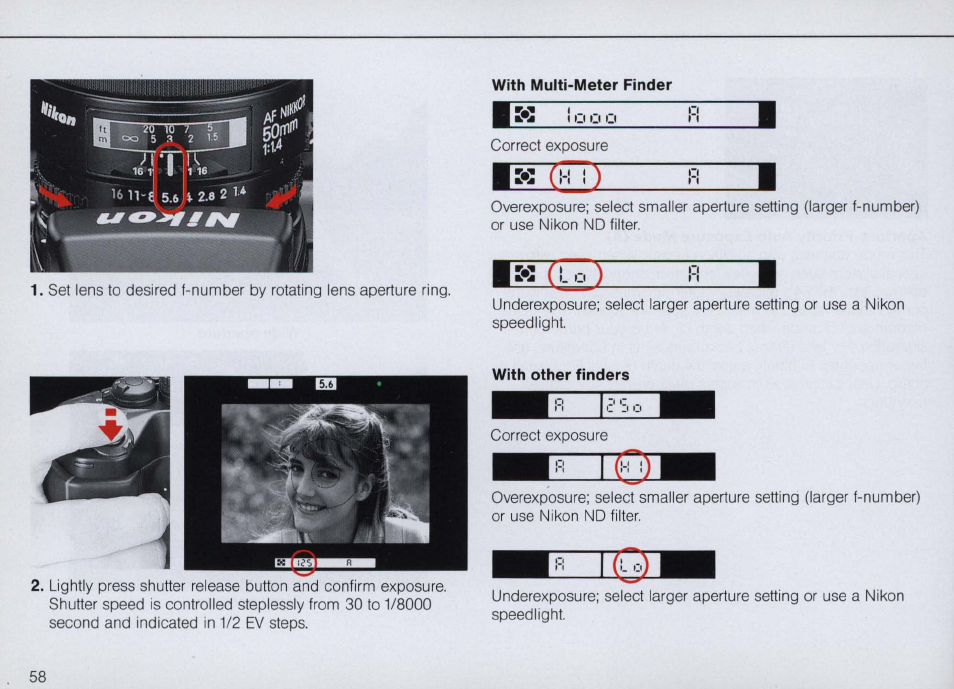 Nikon F4 User Manual | Page 58 / 181