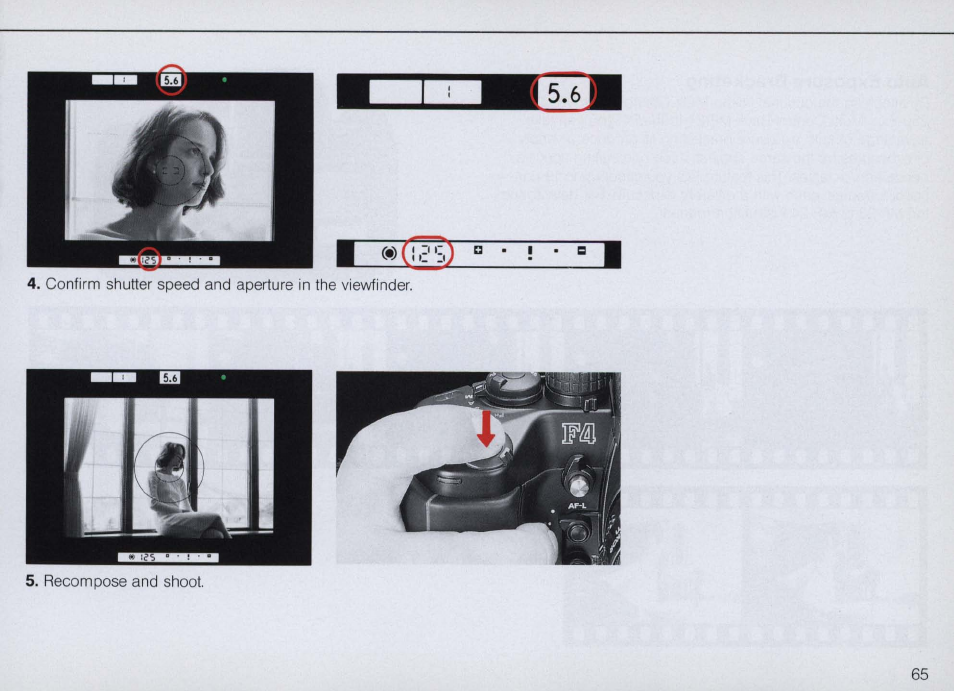 Freeze focus | Nikon F4 User Manual | Page 65 / 181