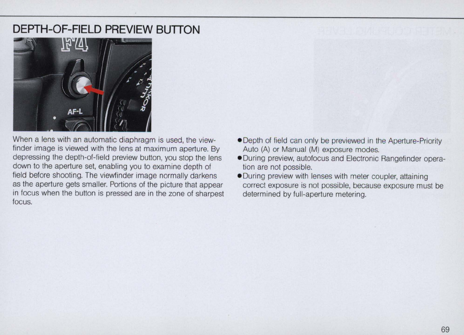 Center-weighted metering ((•)), Center-weighted metering | Nikon F4 User Manual | Page 69 / 181