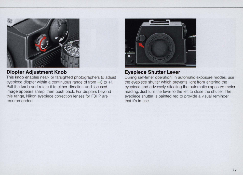 1 ») !.?s ° ' c p ' ° i | Nikon F4 User Manual | Page 77 / 181