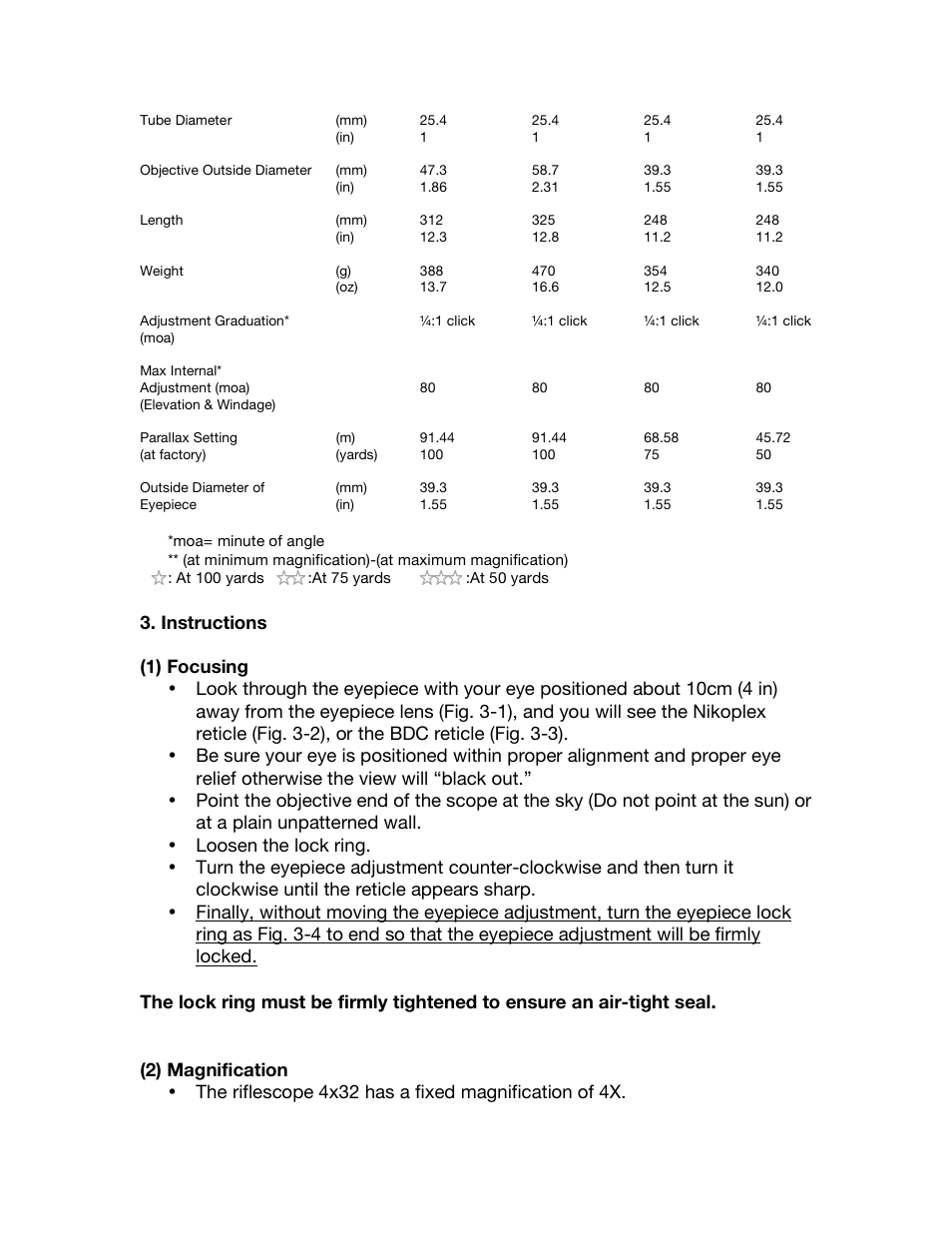 Nikon ProStaff Team Realtree 3-9x40 User Manual | Page 3 / 5