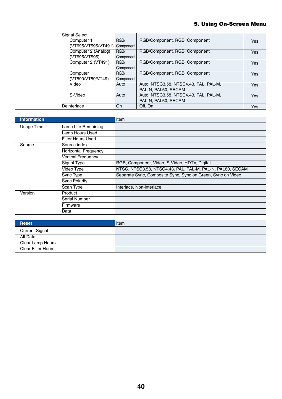 Using on-screen menu | Nikon VT695 User Manual | Page 48 / 79