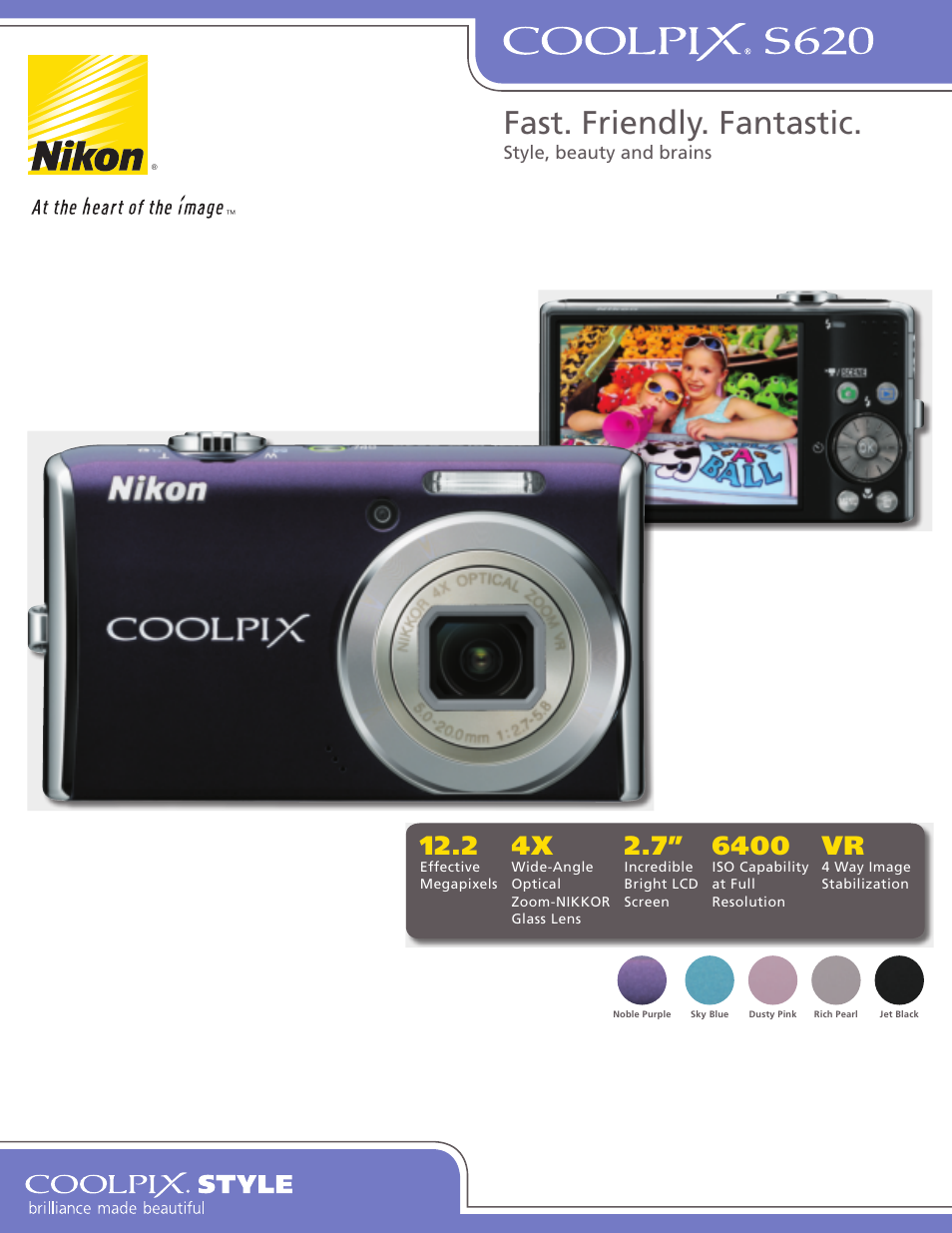 Nikon Coolpix S620 User Manual | 2 pages