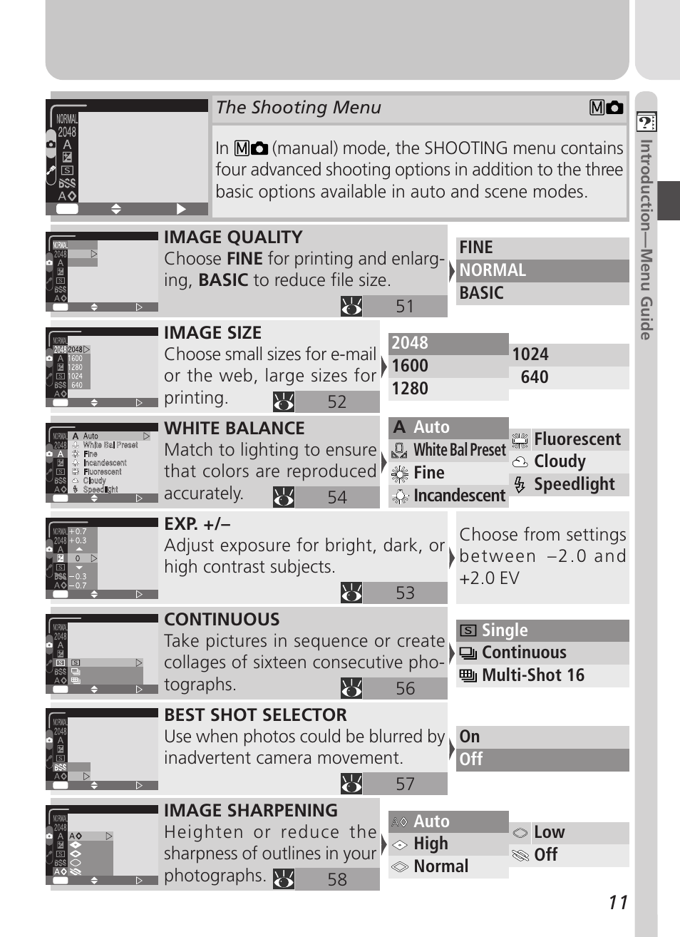 Intr oduction—menu guide | Nikon Coolpix 3500 User Manual | Page 21 / 111
