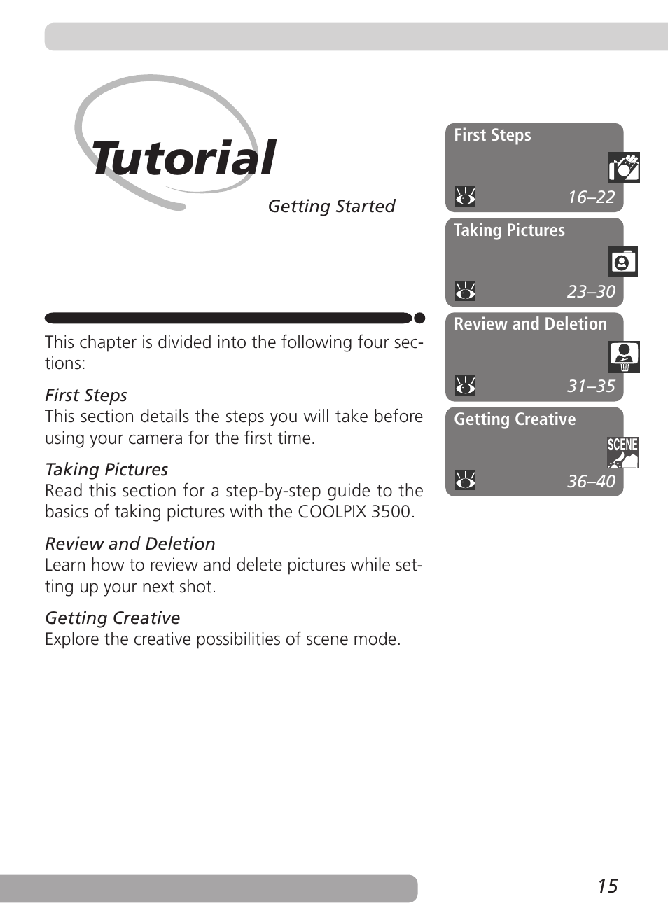 Tutorial | Nikon Coolpix 3500 User Manual | Page 25 / 111