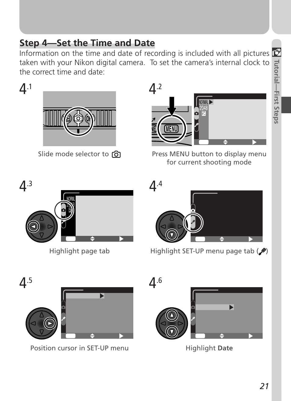 Step 4—set the time and date | Nikon Coolpix 3500 User Manual | Page 31 / 111