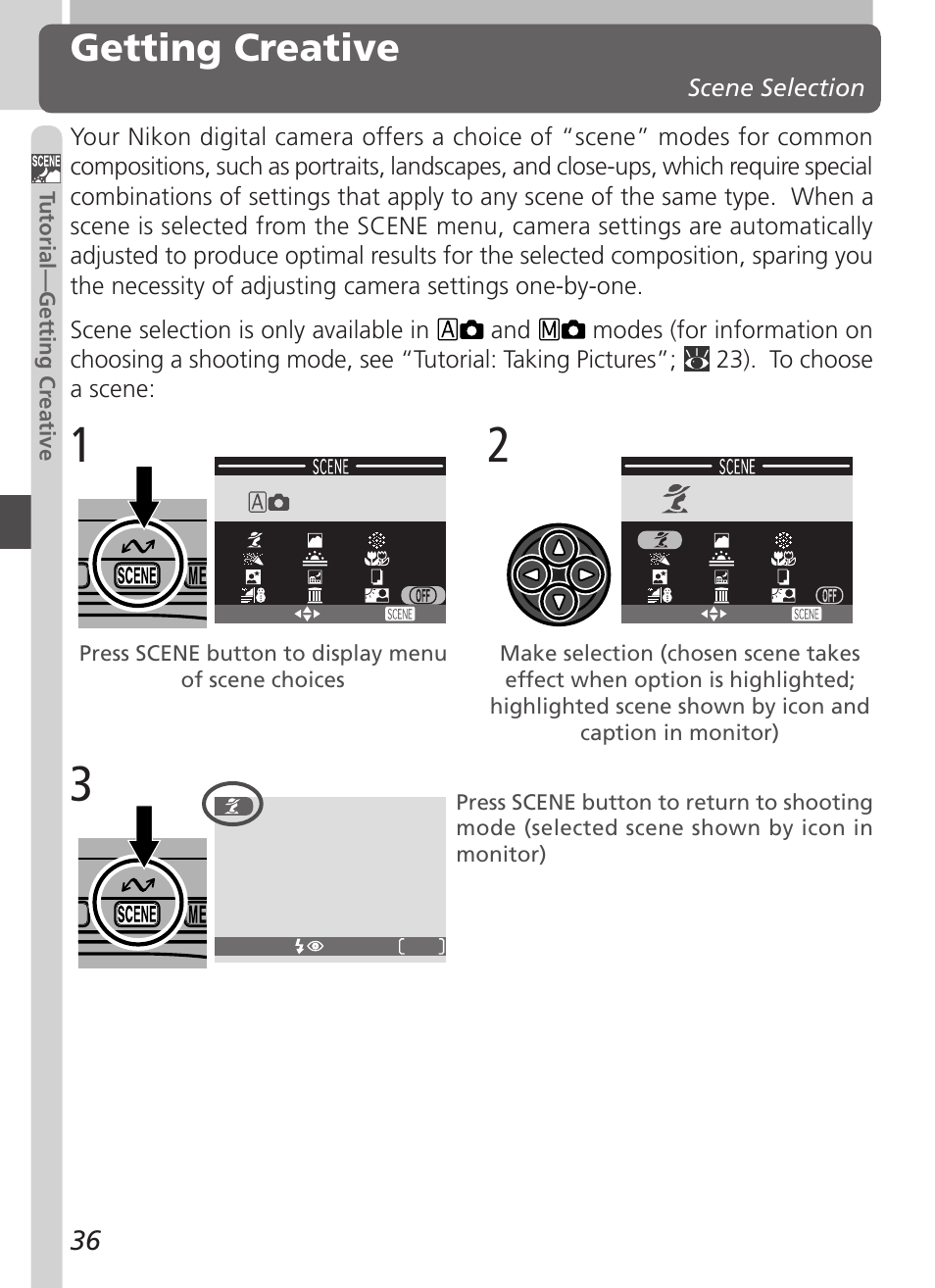 Getting creative | Nikon Coolpix 3500 User Manual | Page 46 / 111