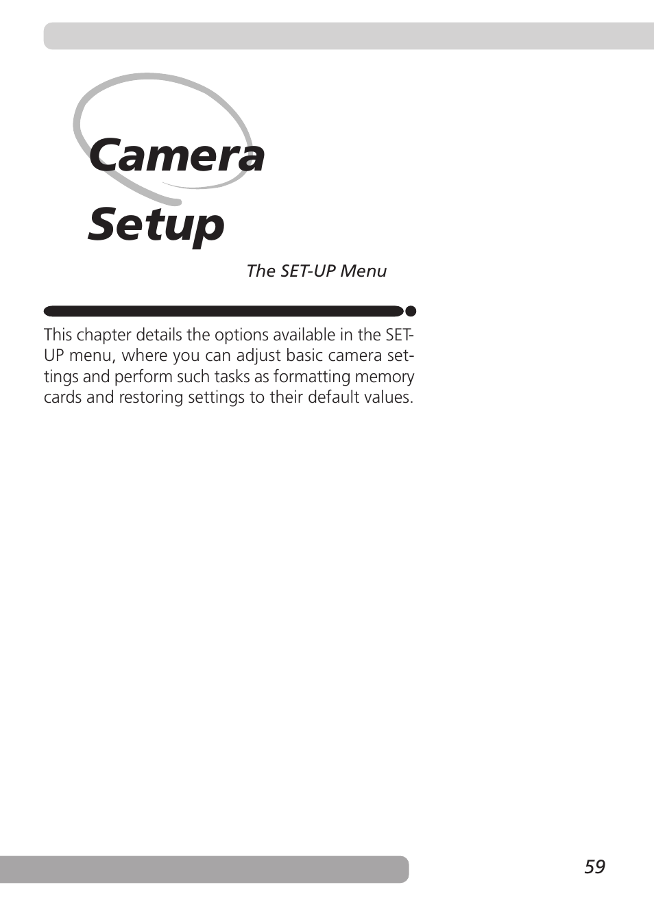 Camera setup | Nikon Coolpix 3500 User Manual | Page 69 / 111