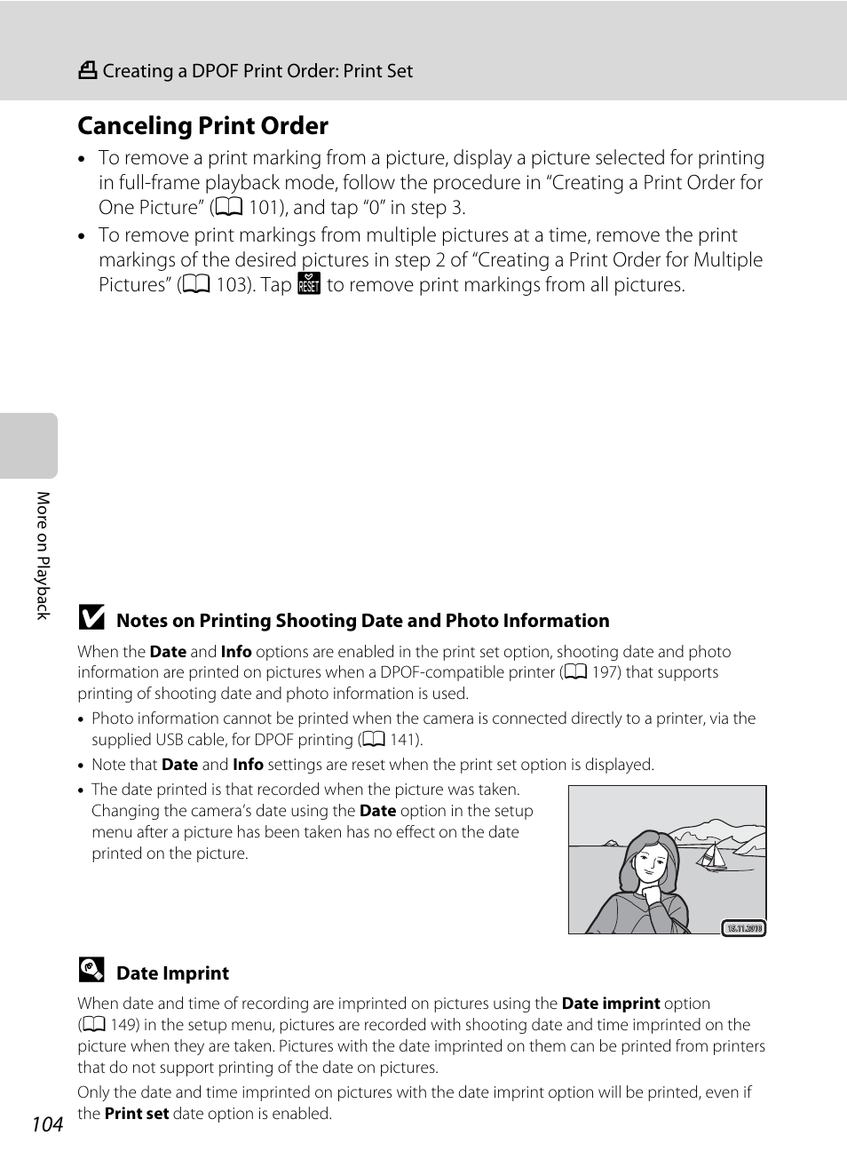 Canceling print order | Nikon Coolpix S1100pj User Manual | Page 118 / 216