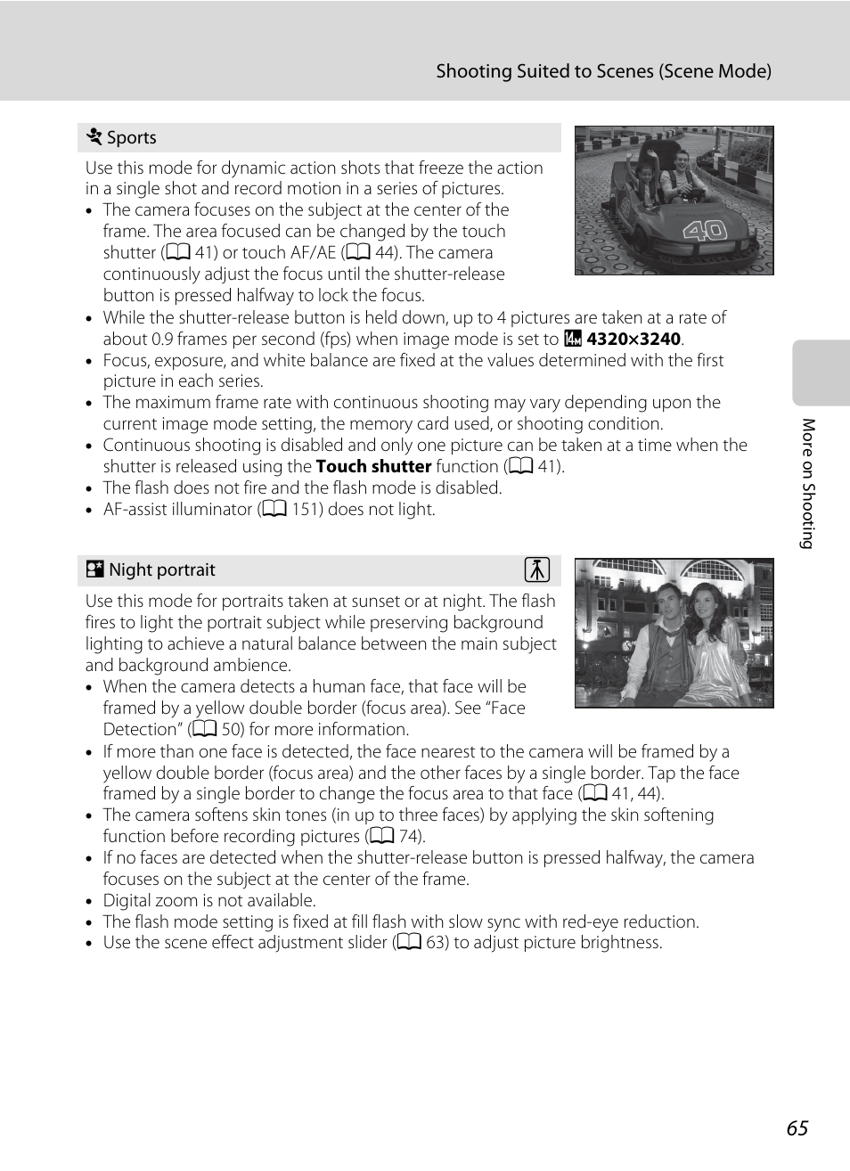 A 65) s, A 65 | Nikon Coolpix S1100pj User Manual | Page 79 / 216