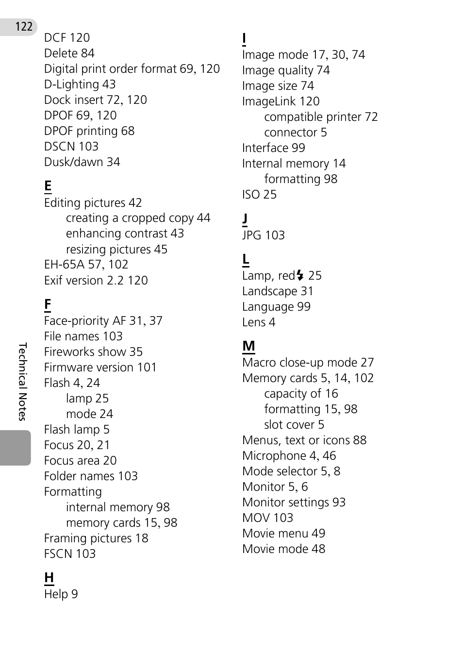 Nikon Coolpix L10 User Manual | Page 132 / 135