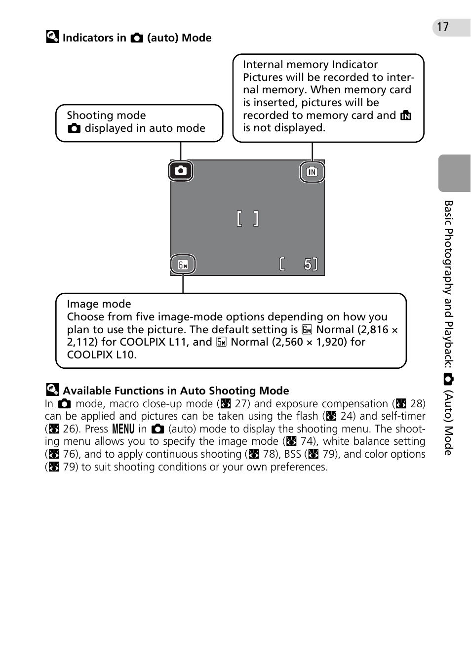 Nikon Coolpix L10 User Manual | Page 27 / 135