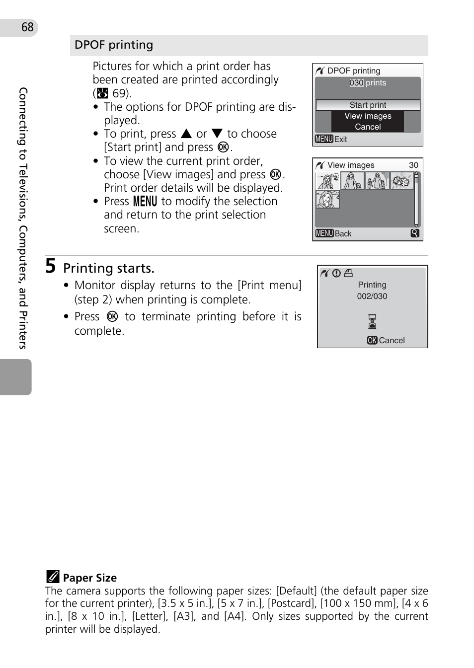 Printing starts | Nikon Coolpix L10 User Manual | Page 78 / 135