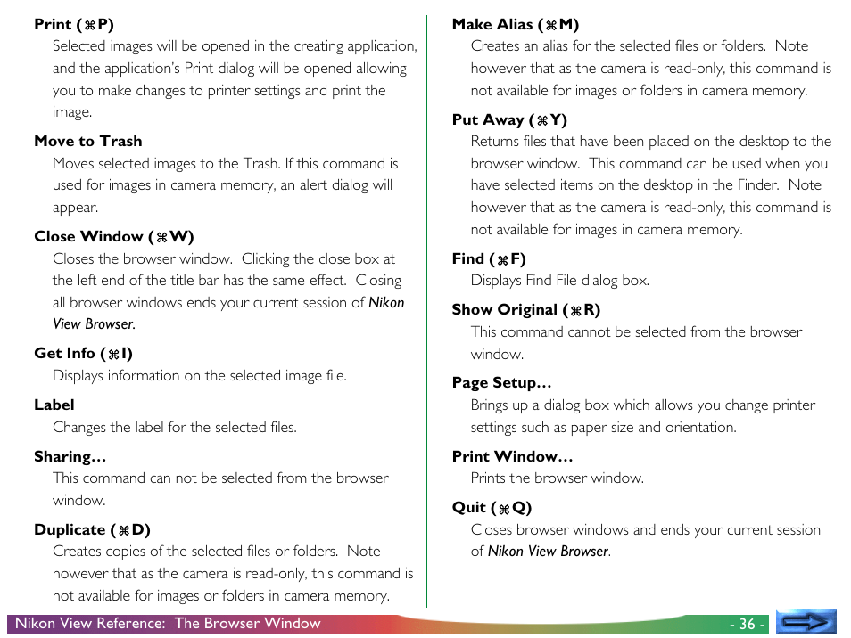 Nikon View DX User Manual | Page 36 / 38