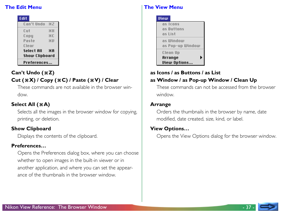 Nikon View DX User Manual | Page 37 / 38