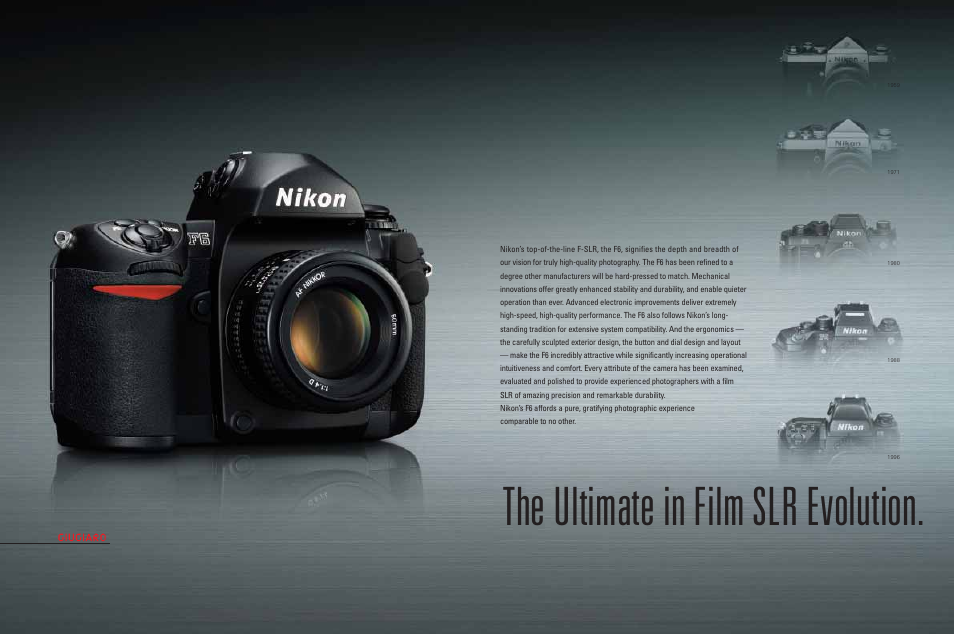 The ultimate in film slr evolution | Nikon 8CE43600 User Manual | Page 2 / 10