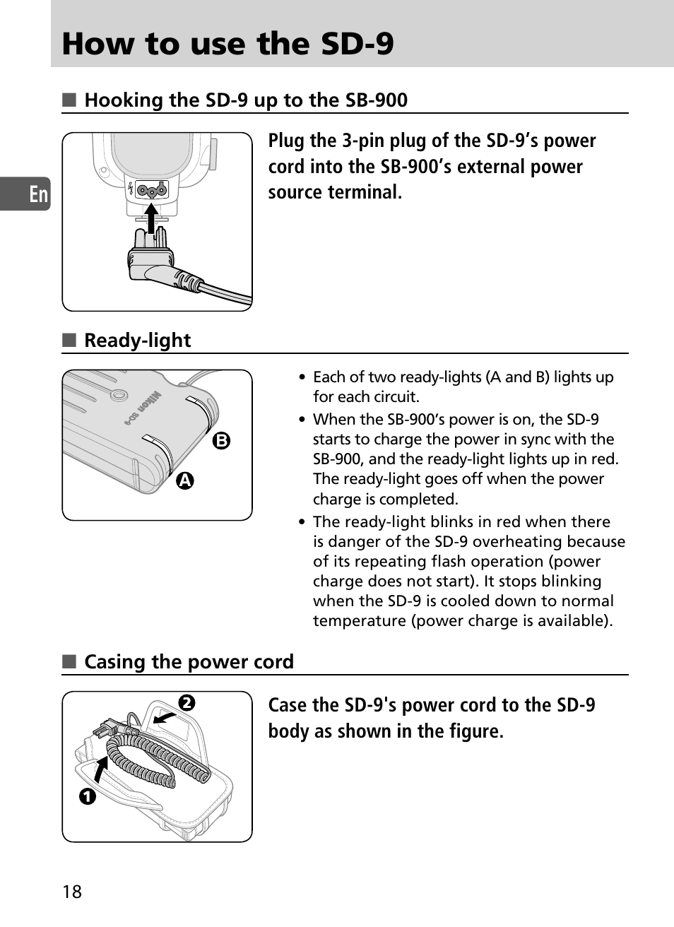 How to use the sd-9 | Nikon SD-9 User Manual | Page 19 / 155