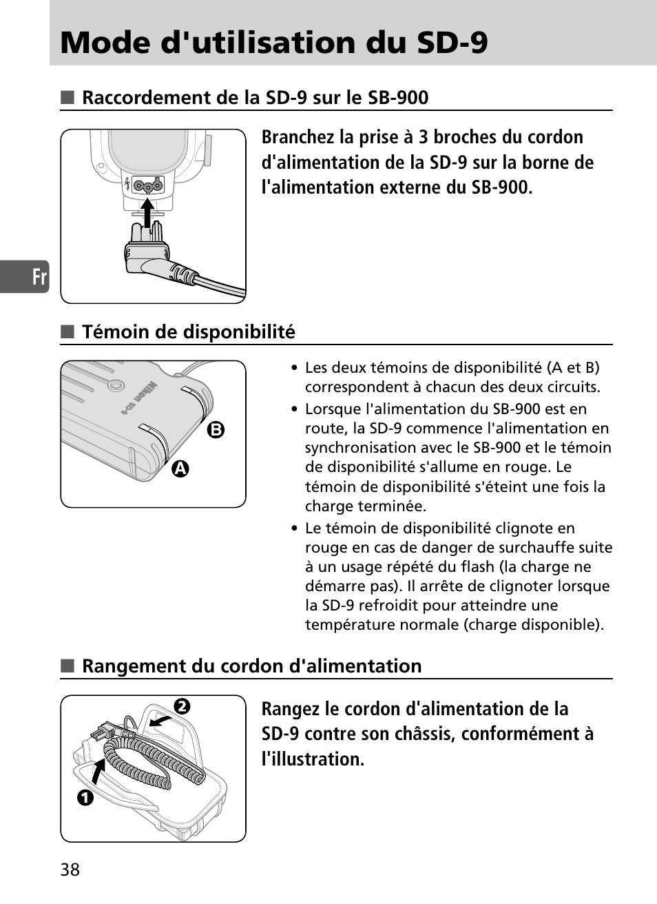Mode d'utilisation du sd-9 | Nikon SD-9 User Manual | Page 39 / 155
