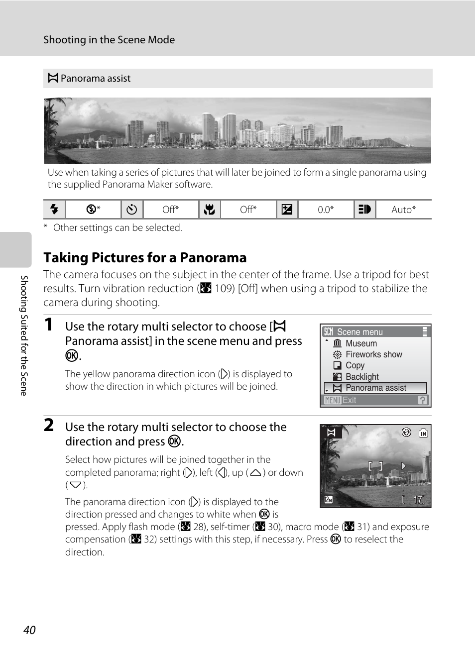 Taking pictures for a panorama | Nikon Coolpix S700 User Manual | Page 52 / 148