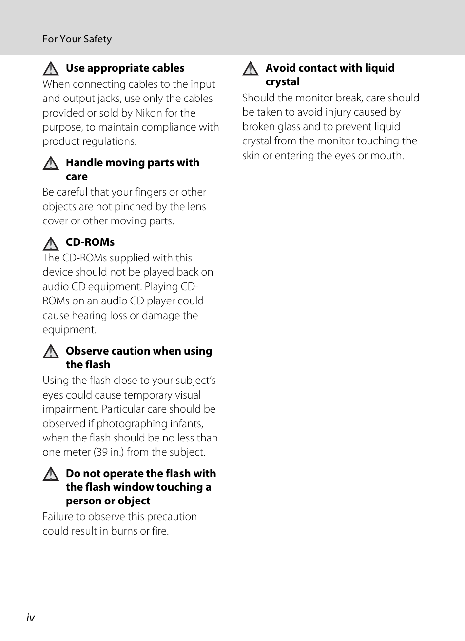 Nikon Coolpix S700 User Manual | Page 6 / 148