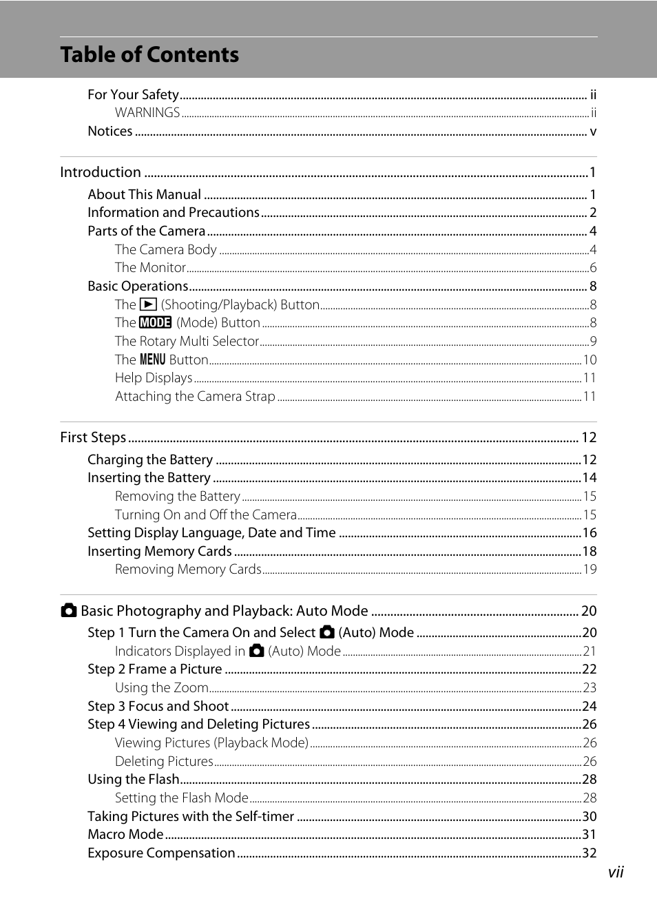 Nikon Coolpix S700 User Manual | Page 9 / 148