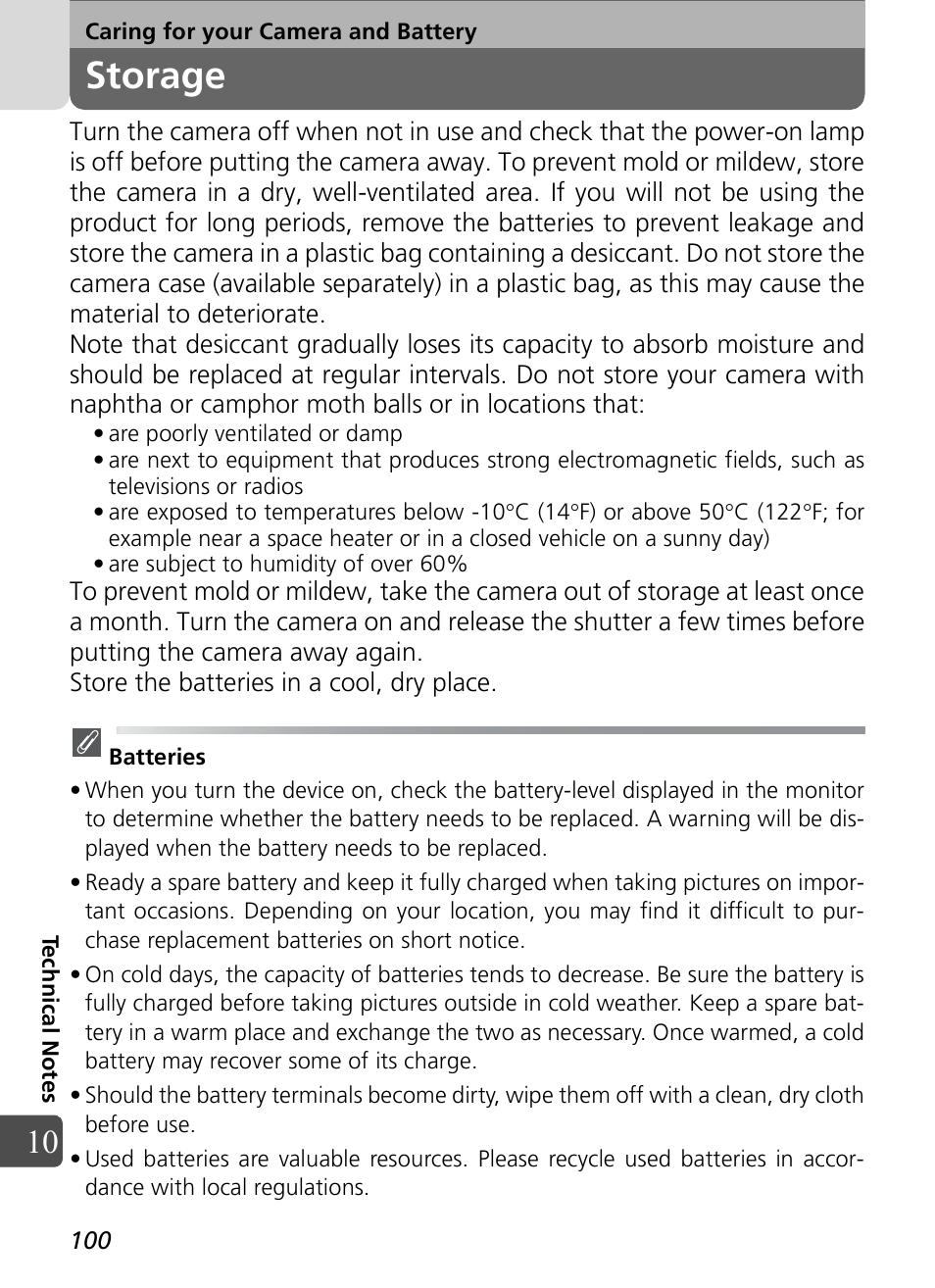 Storage | Nikon Coolpix SQ User Manual | Page 100 / 116