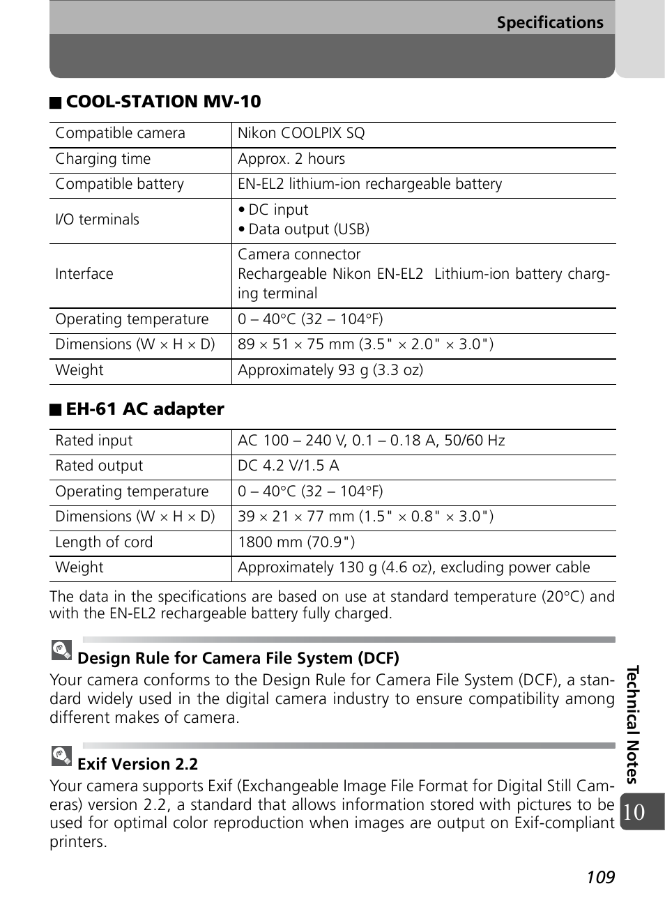 Nikon Coolpix SQ User Manual | Page 109 / 116