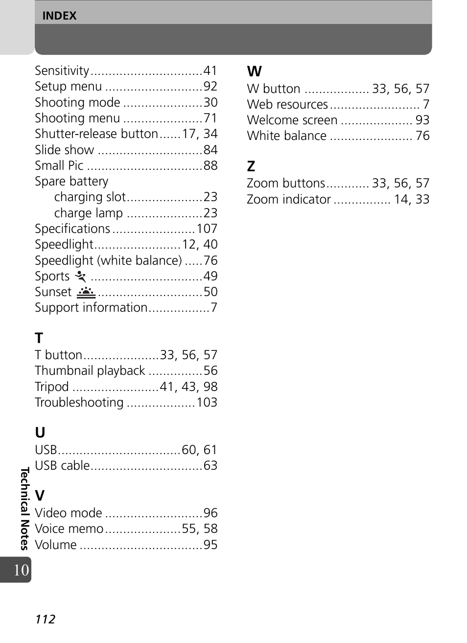 Nikon Coolpix SQ User Manual | Page 112 / 116