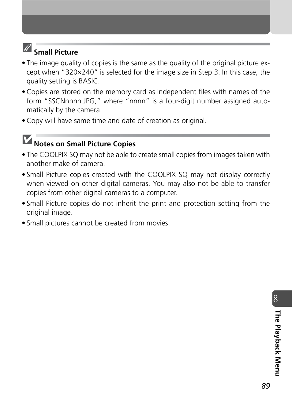 Nikon Coolpix SQ User Manual | Page 89 / 116