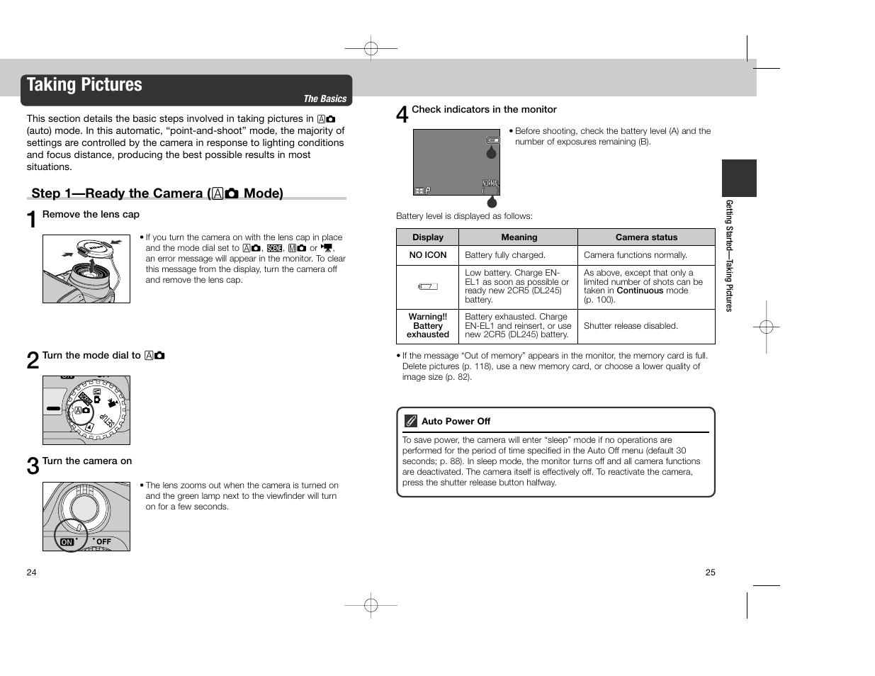 Taking pictures | Nikon Coolpix 4300 User Manual | Page 13 / 77