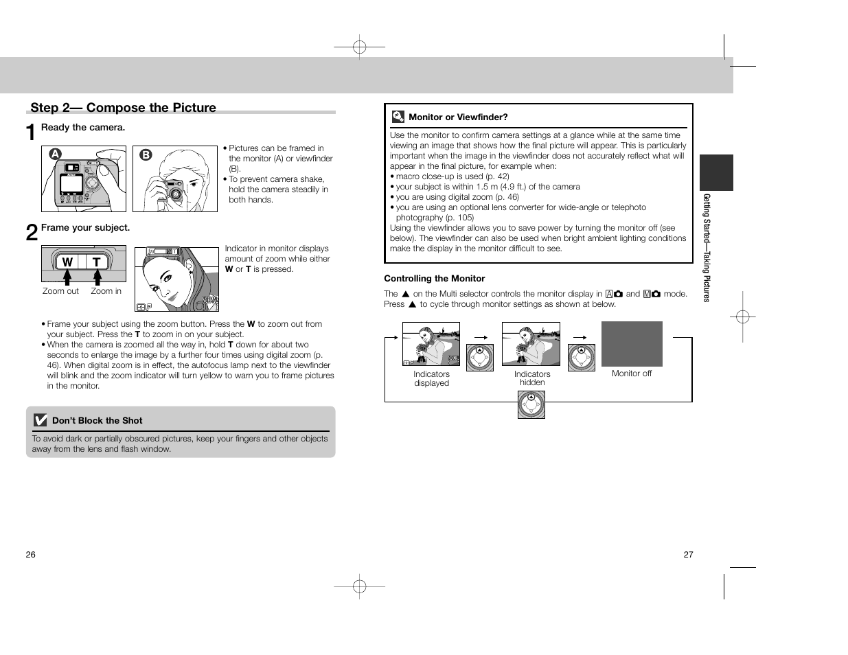 Step 2— compose the picture | Nikon Coolpix 4300 User Manual | Page 14 / 77