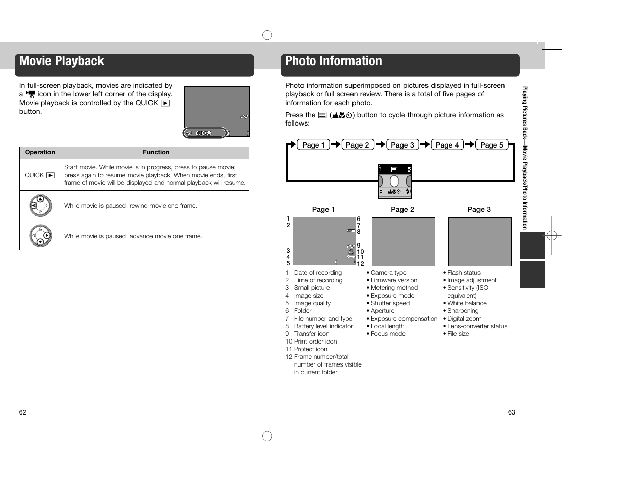 Movie playback photo information | Nikon Coolpix 4300 User Manual | Page 32 / 77