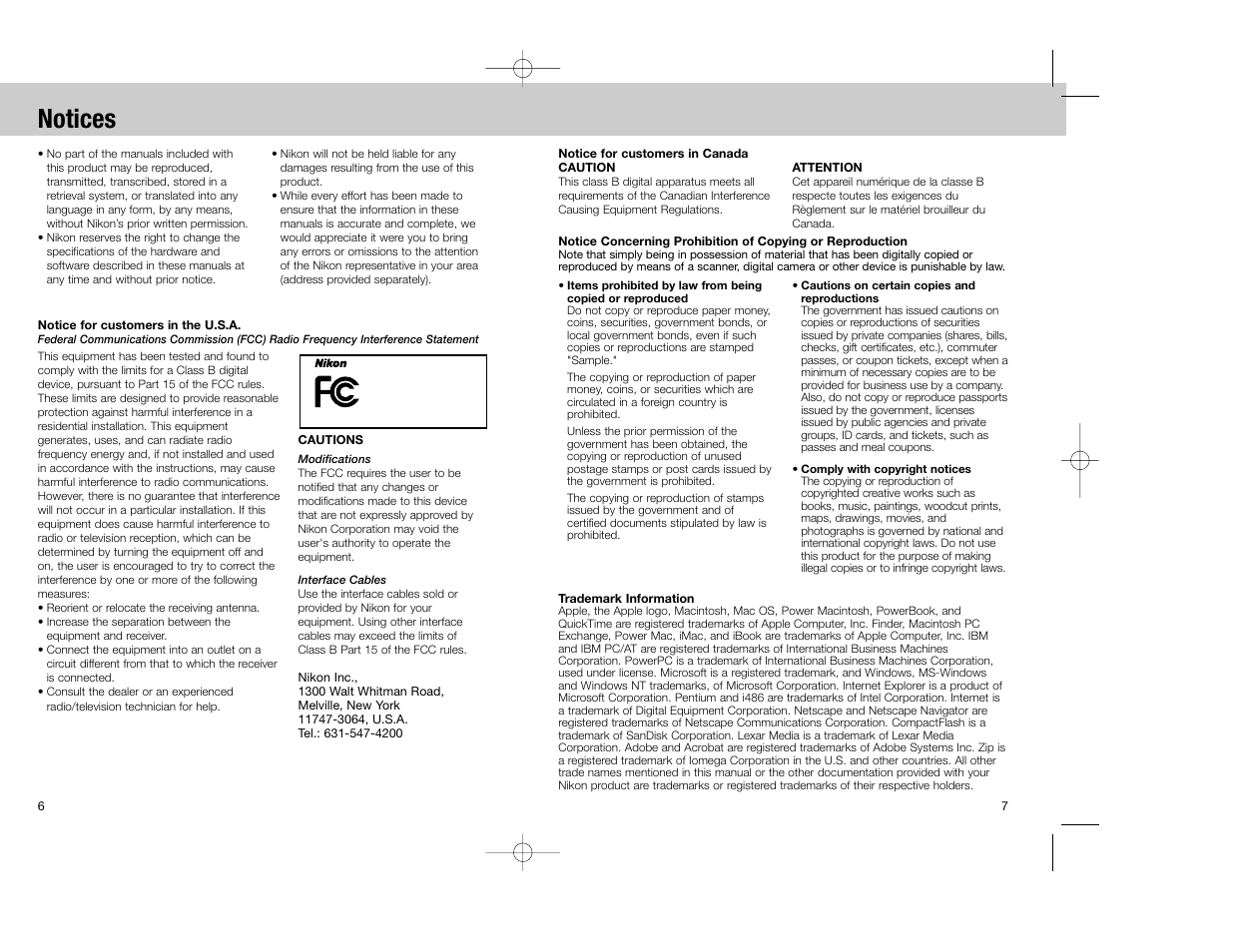 Notices | Nikon Coolpix 4300 User Manual | Page 4 / 77