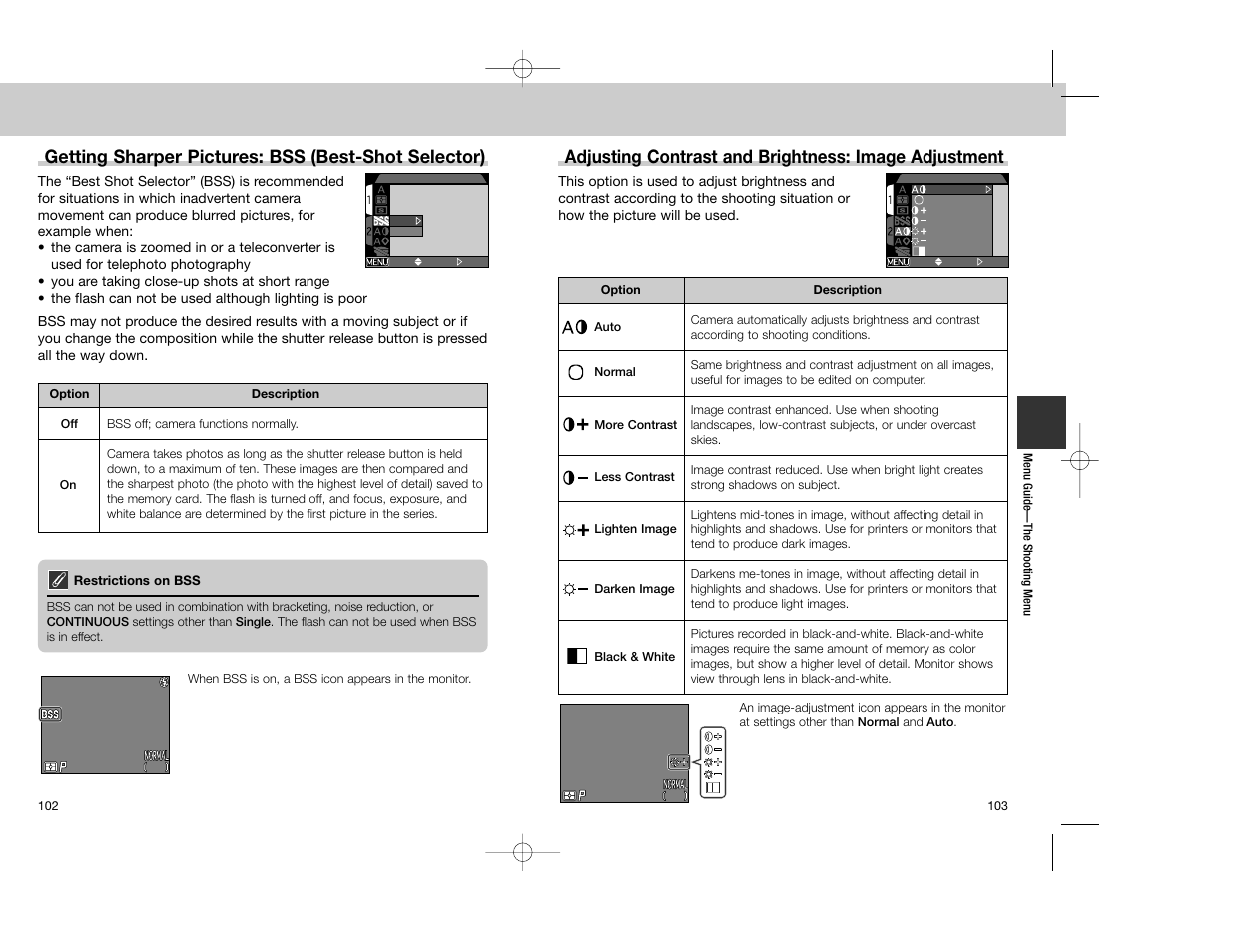 Getting sharper pictures: bss (best-shot selector) | Nikon Coolpix 4300 User Manual | Page 52 / 77