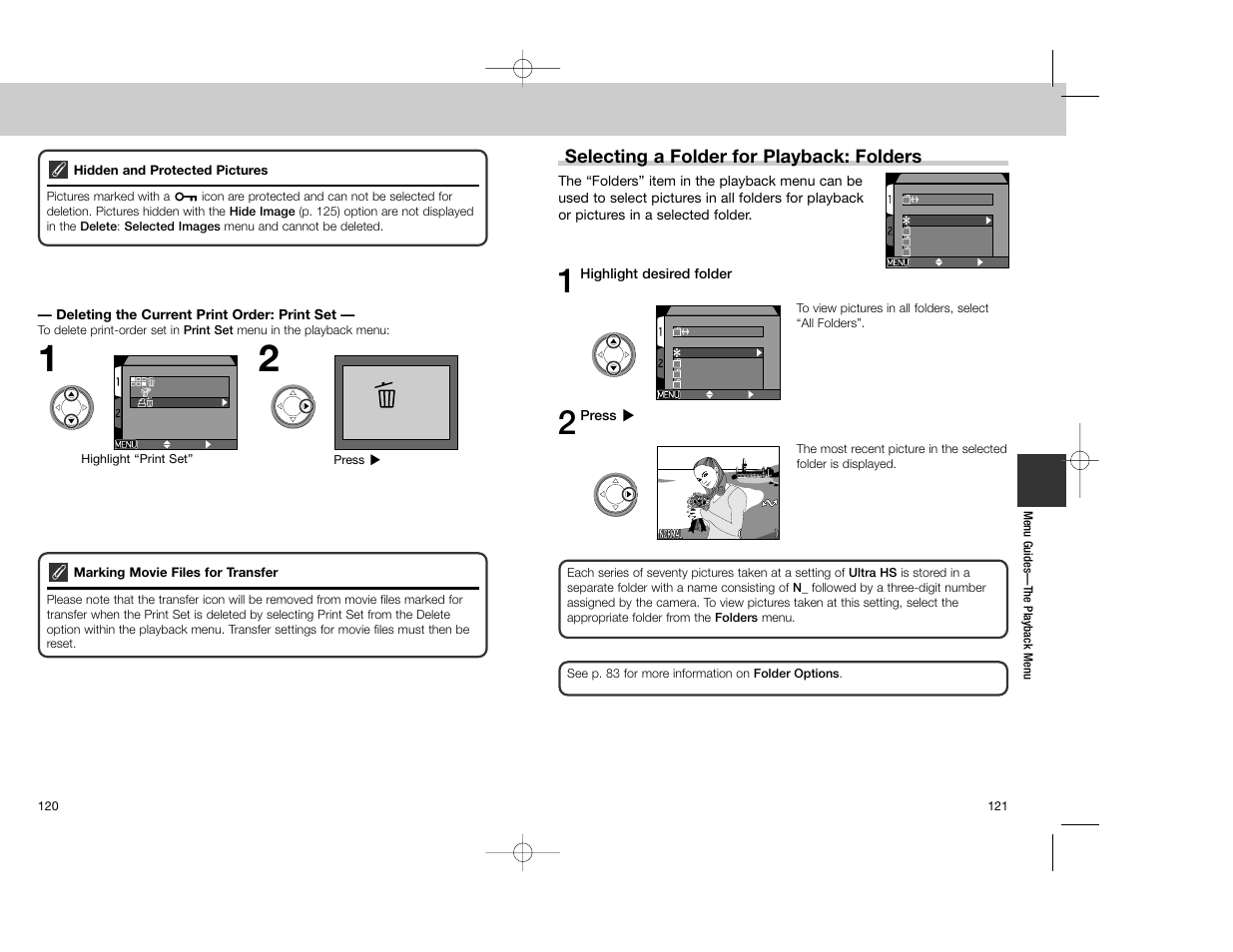 Selecting a folder for playback: folders | Nikon Coolpix 4300 User Manual | Page 61 / 77