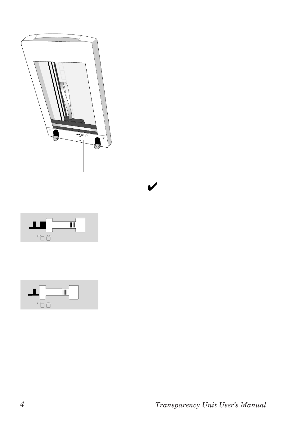 Unlock the optical assembly, Lock the optical assembly, Nikon | Unpacking | Nikon Transparency Unit User Manual | Page 16 / 28