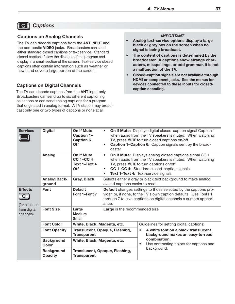 C aptions | Nikon DLP 837 Series User Manual | Page 37 / 86