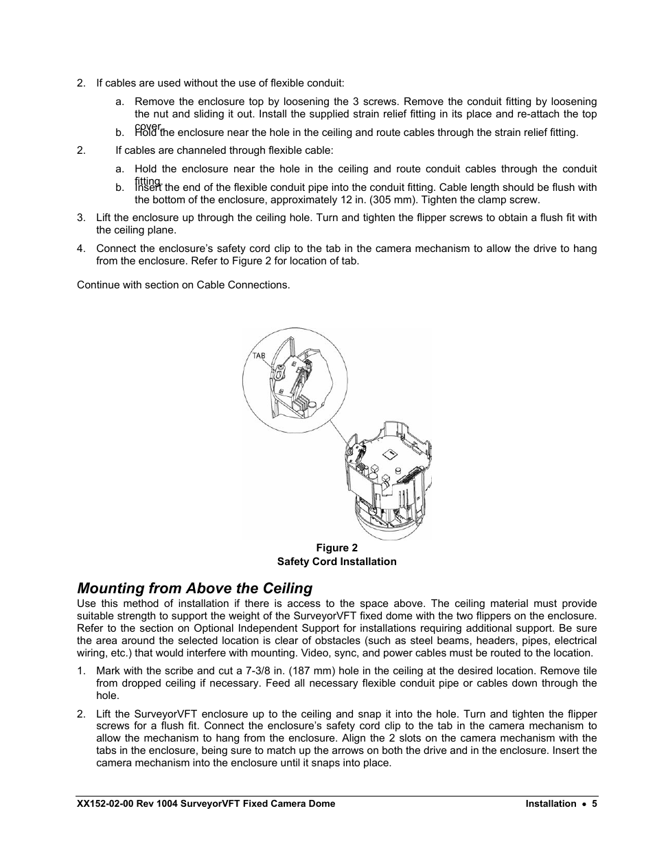 Mounting from above the ceiling | Nikon XX152-02-00 User Manual | Page 15 / 36