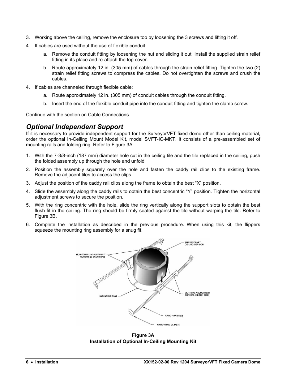 Optional independent support, Optiona, L independent support | Nikon XX152-02-00 User Manual | Page 16 / 36
