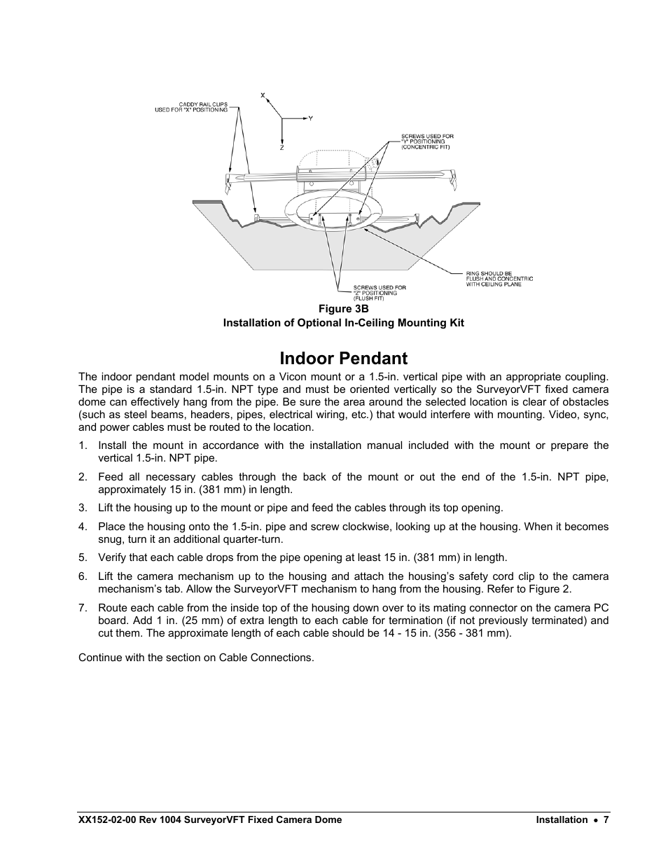 Indoor pendant | Nikon XX152-02-00 User Manual | Page 17 / 36