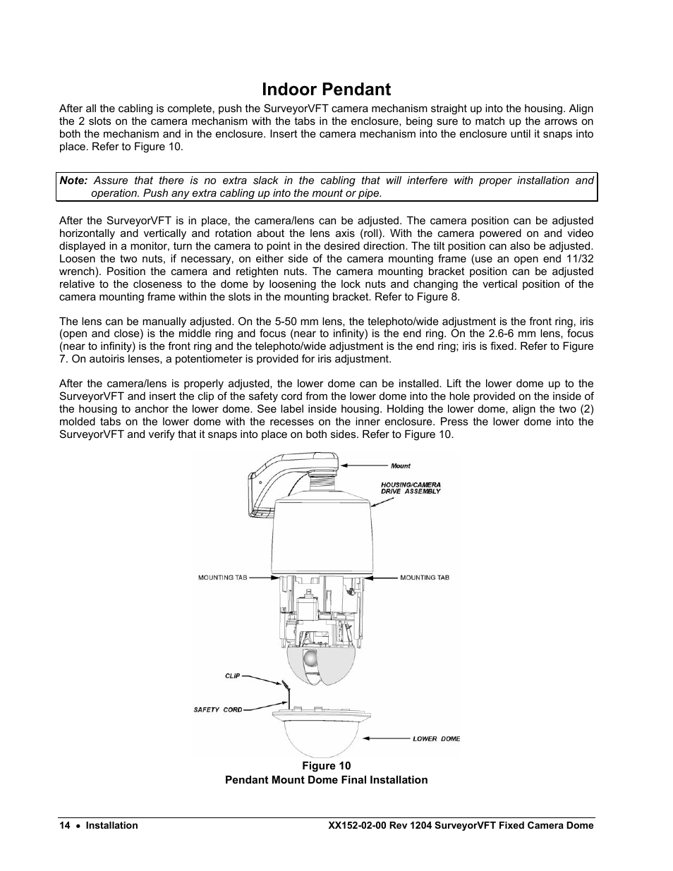 Indoor pendant | Nikon XX152-02-00 User Manual | Page 24 / 36