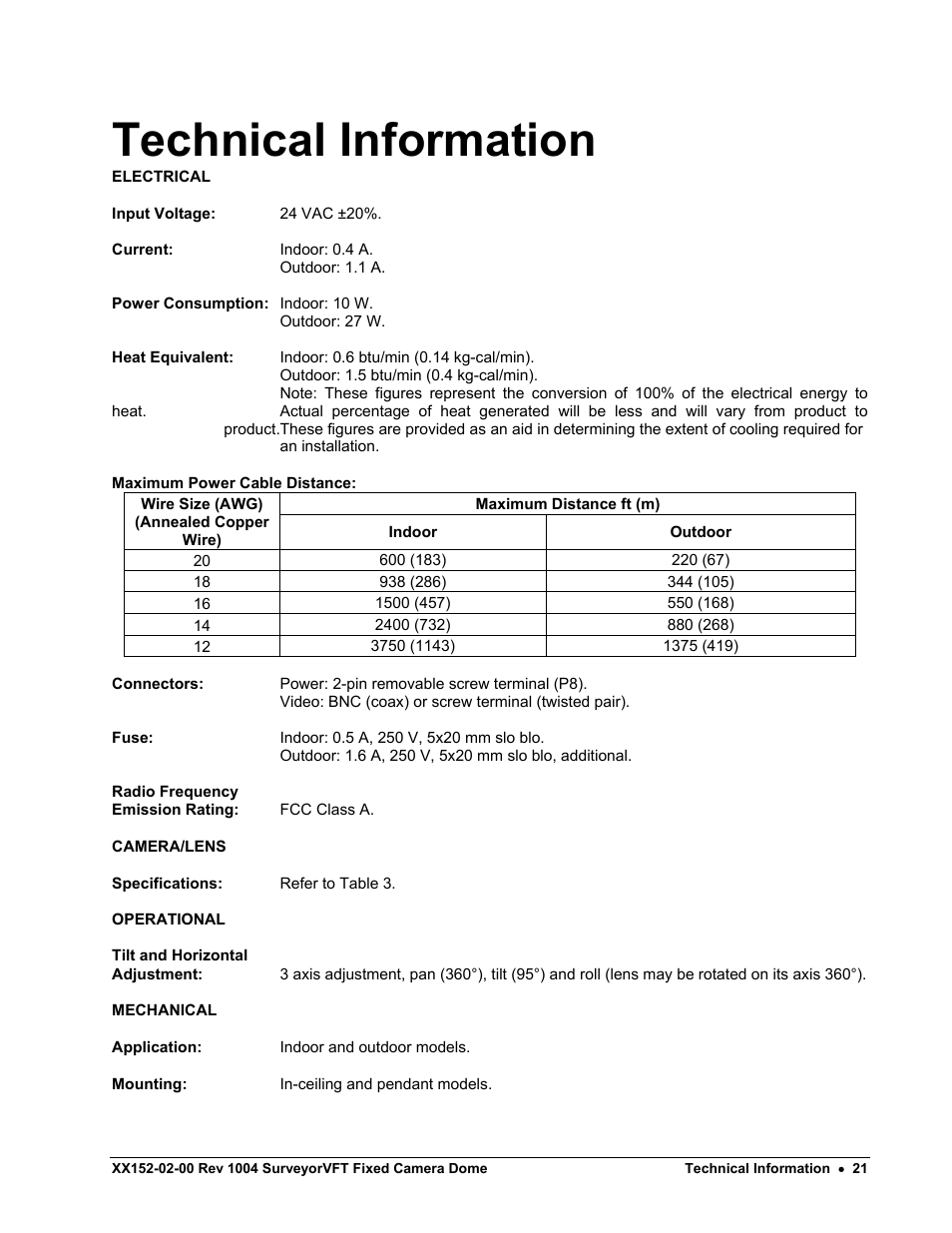 Technical information, Reference | Nikon XX152-02-00 User Manual | Page 31 / 36