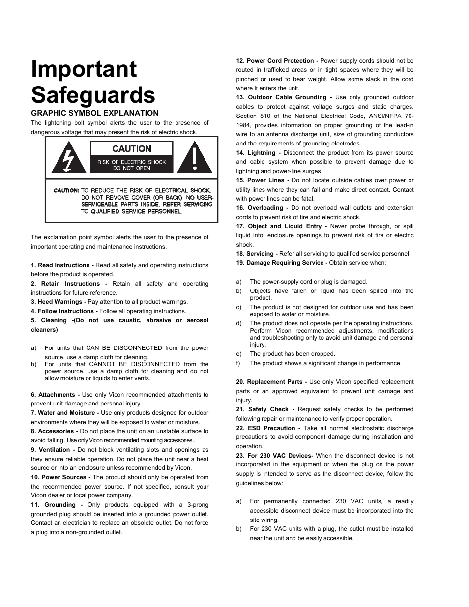Important safeguards | Nikon XX152-02-00 User Manual | Page 4 / 36