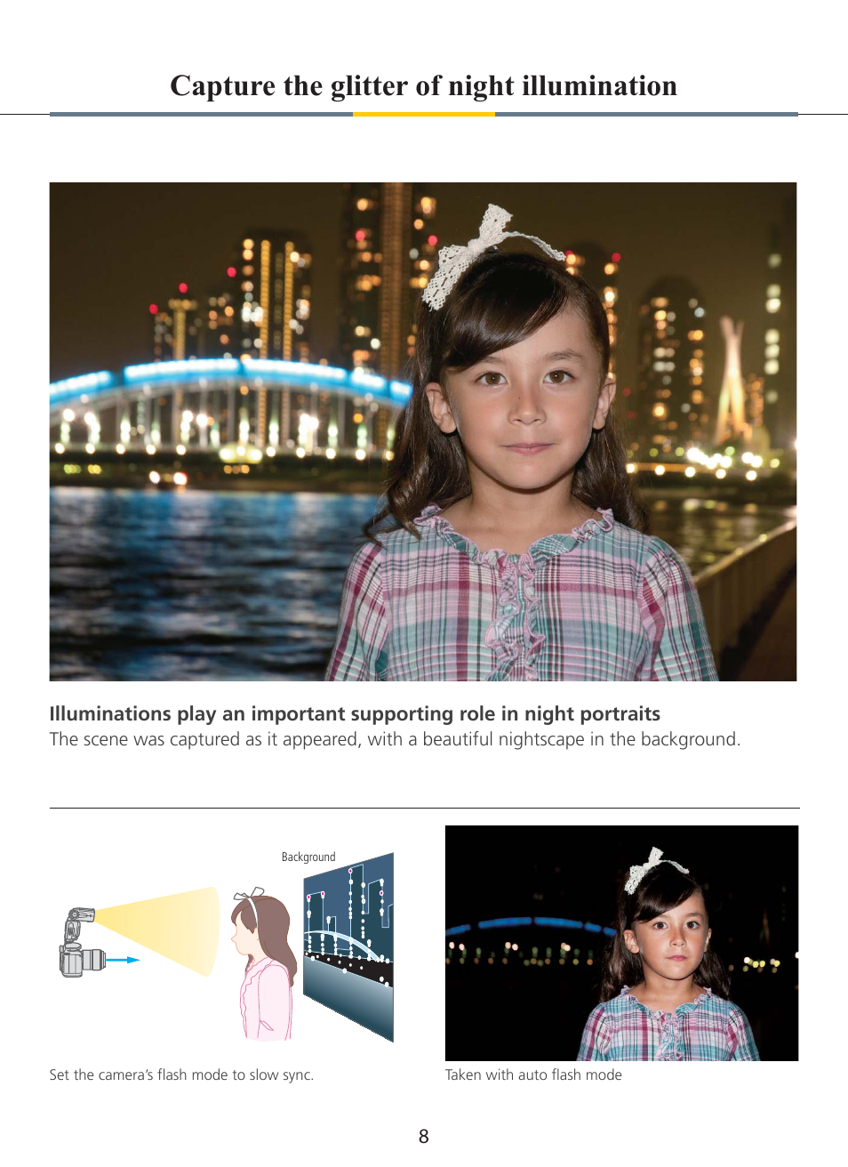 Capture the glitter of night illumination | Nikon SB-910 User Manual | Page 8 / 20