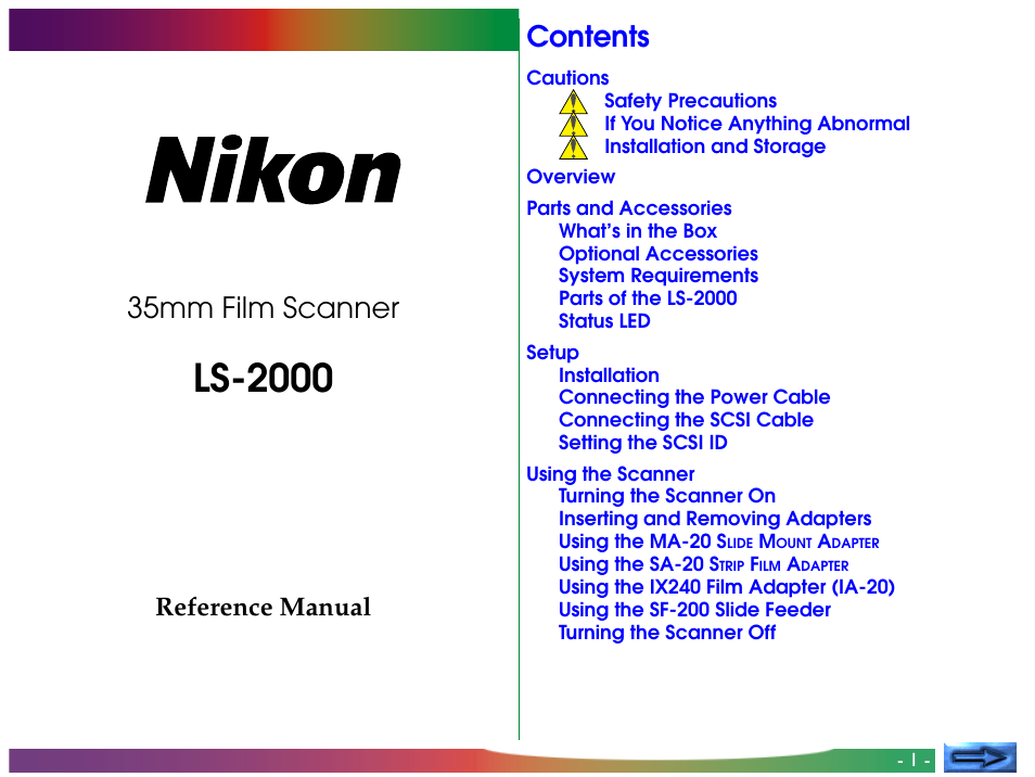 Nikon LS-2000 User Manual | 56 pages