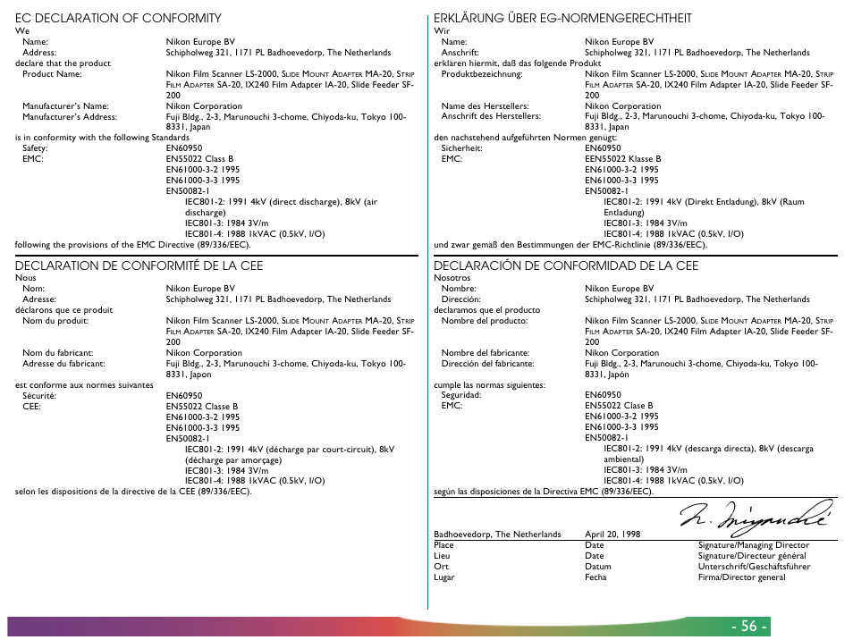 Nikon LS-2000 User Manual | Page 56 / 56