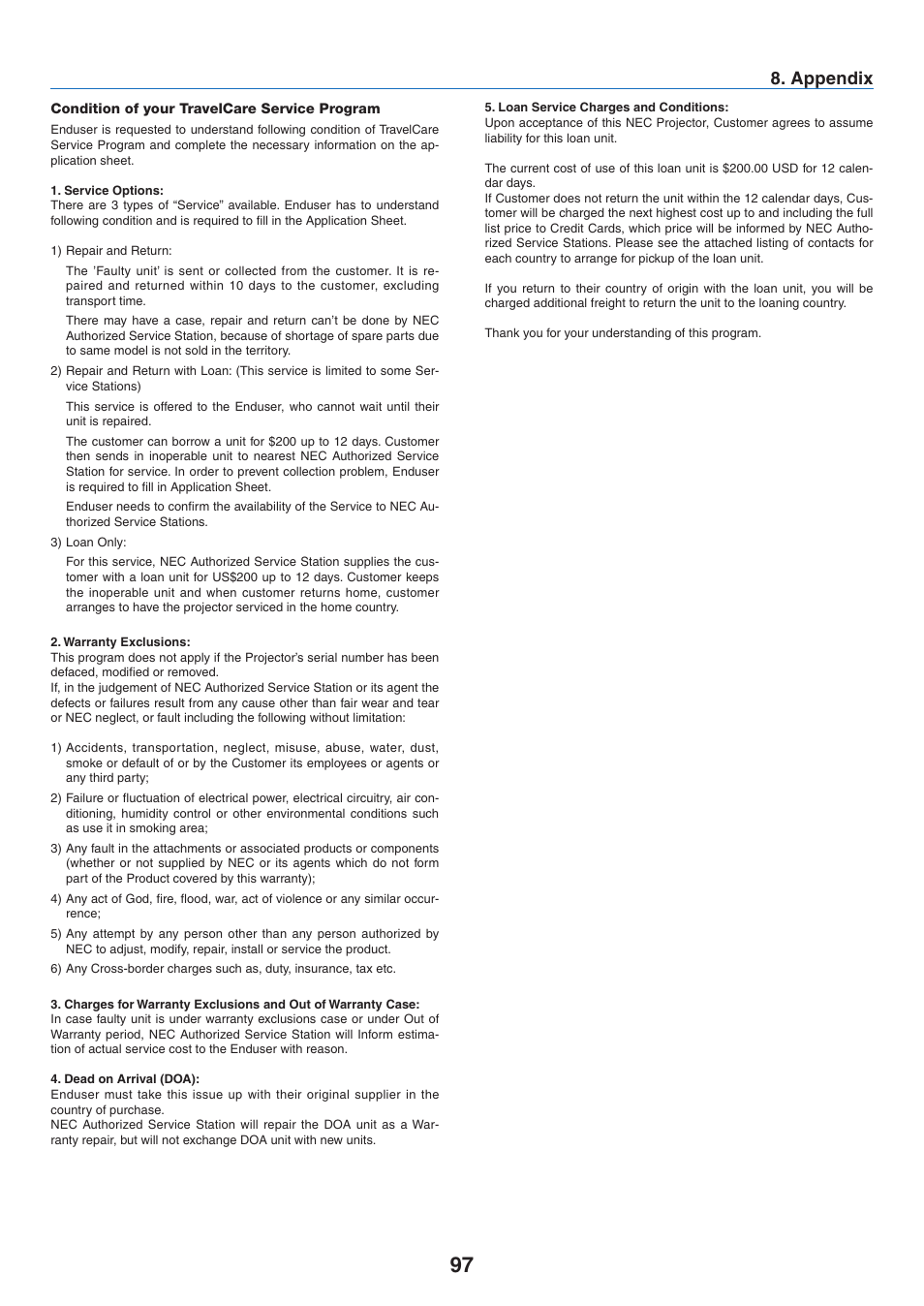 Appendix | Nikon NP64 User Manual | Page 106 / 107